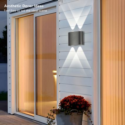 Brilagi - Aplique de parede exterior LED FLAREBOX LED/4W/230V antracite IP65
