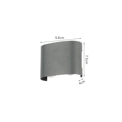 Brilagi - Aplique de parede exterior LED FLAREBOX LED/4W/230V antracite IP65