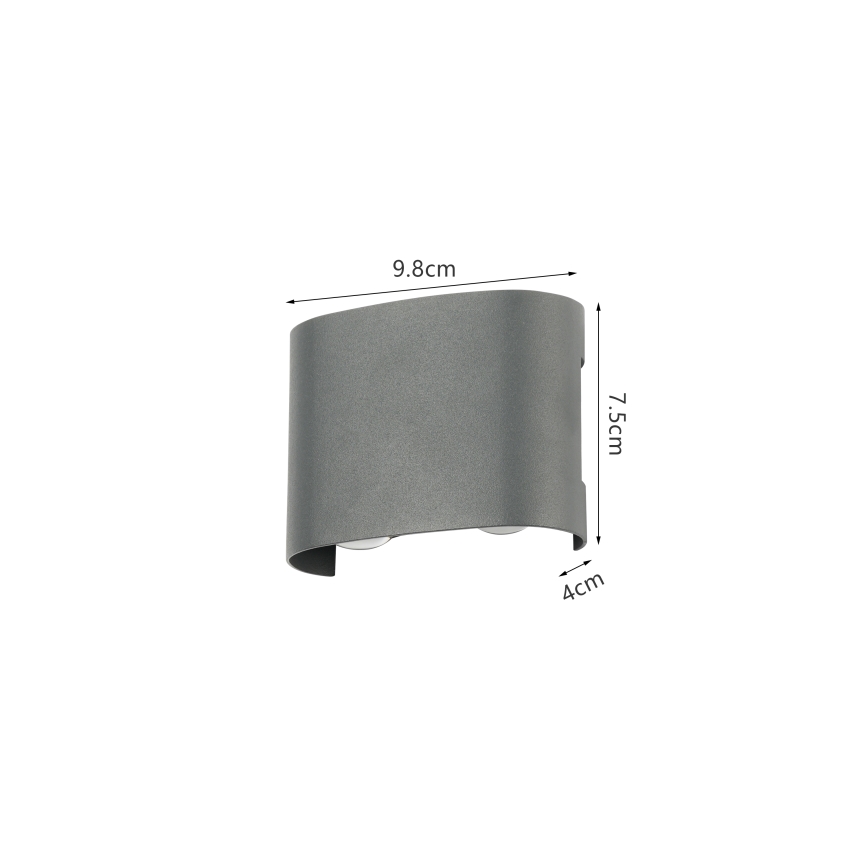 Brilagi - Aplique de parede exterior LED FLAREBOX LED/4W/230V antracite IP65