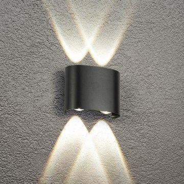 Brilagi - Aplique de parede exterior LED FLAREBOX LED/4W/230V preto IP65