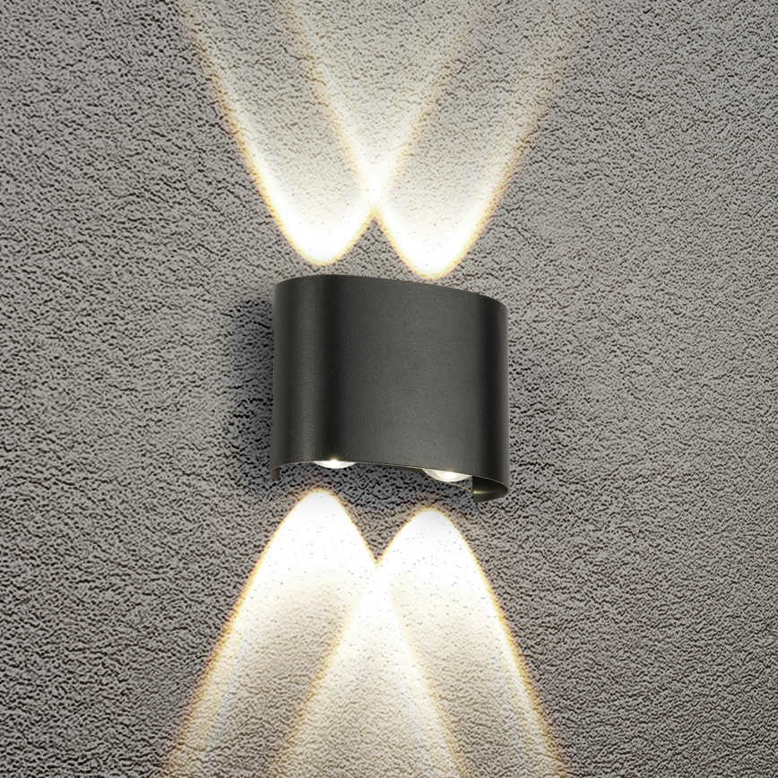 Brilagi - Aplique de parede exterior LED FLAREBOX LED/4W/230V preto IP65
