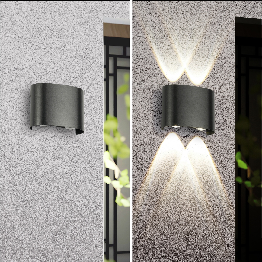 Brilagi - Aplique de parede exterior LED FLAREBOX LED/4W/230V preto IP65