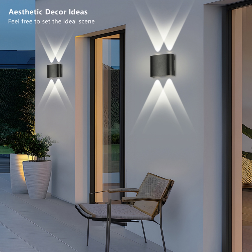 Brilagi - Aplique de parede exterior LED FLAREBOX LED/4W/230V preto IP65