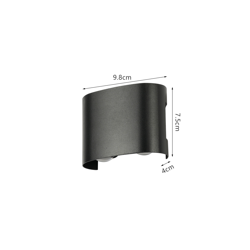 Brilagi - Aplique de parede exterior LED FLAREBOX LED/4W/230V preto IP65