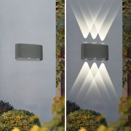 Brilagi - Aplique de parede exterior LED FLAREBOX LED/6W/230V antracite IP65