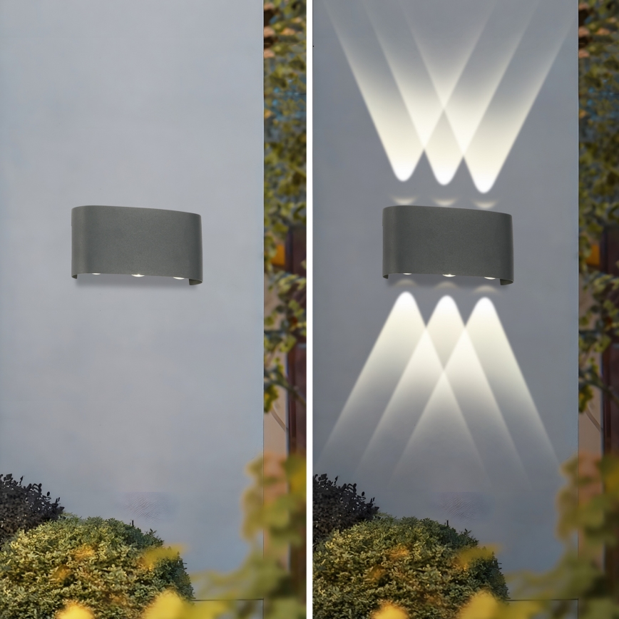 Brilagi - Aplique de parede exterior LED FLAREBOX LED/6W/230V antracite IP65