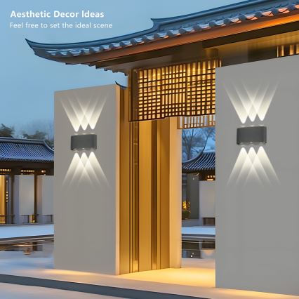 Brilagi - Aplique de parede exterior LED FLAREBOX LED/6W/230V antracite IP65