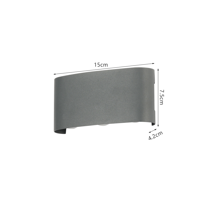 Brilagi - Aplique de parede exterior LED FLAREBOX LED/6W/230V antracite IP65