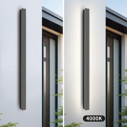 Brilagi - Aplique de parede LED para exterior LINEAR LED/22W/230V 4000K IP65 100 cm antracite CRI 90
