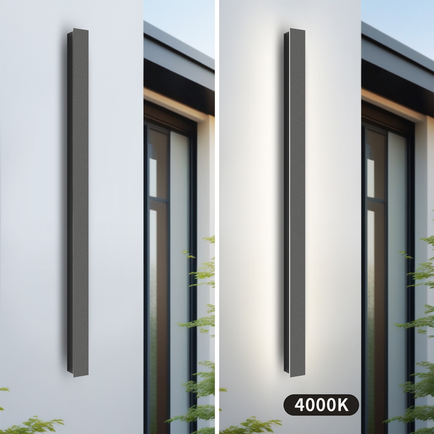 Brilagi - Aplique de parede LED para exterior LINEAR LED/22W/230V 4000K IP65 100 cm antracite CRI 90