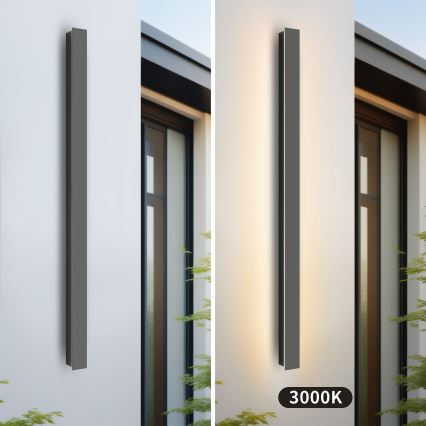 Brilagi - Aplique de parede LED para exterior LINEAR LED/22W/230V 3000K IP65 100 cm antracite CRI 90