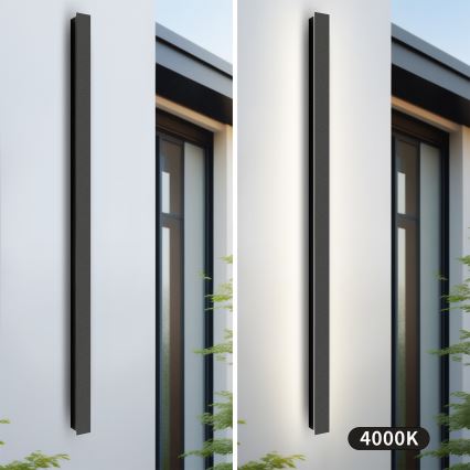 Brilagi - Arandela LED de exterior LINEAR LED/32W/230V 4000K IP65 140 cm preto CRI 90