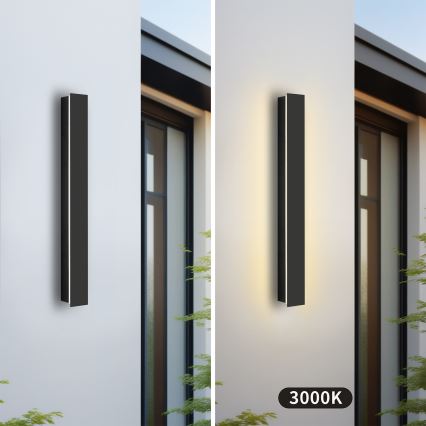 Brilagi - Aplique de parede LED para exterior LINEAR LED/12W/230V 3000K IP65 50 cm preto IRC 90