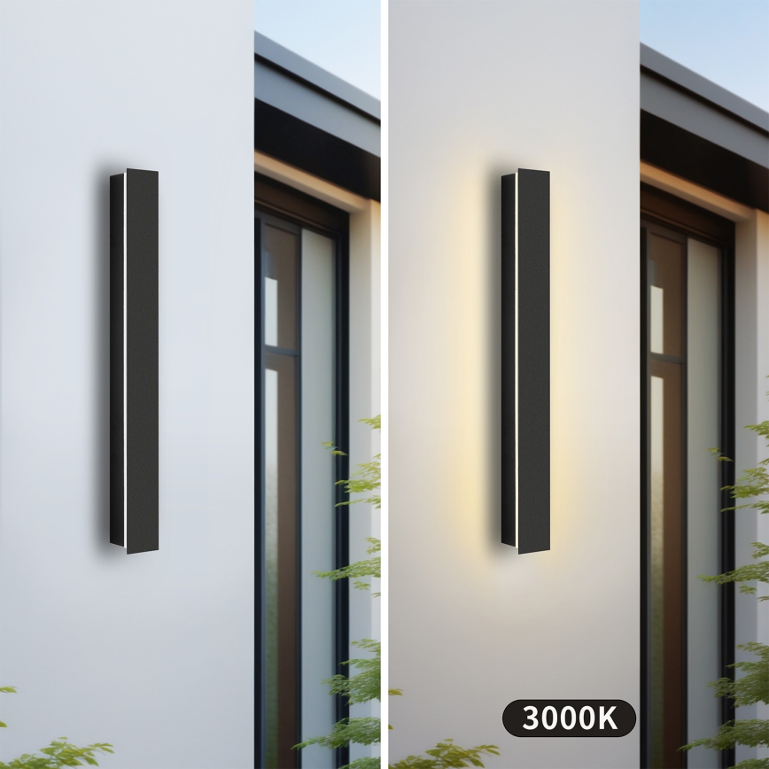 Brilagi - Aplique de parede LED para exterior LINEAR LED/12W/230V 3000K IP65 50 cm preto IRC 90