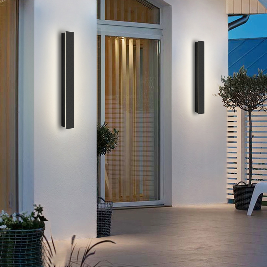 Brilagi - Aplique de parede LED para exterior LINEAR LED/12W/230V 3000K IP65 50 cm preto IRC 90
