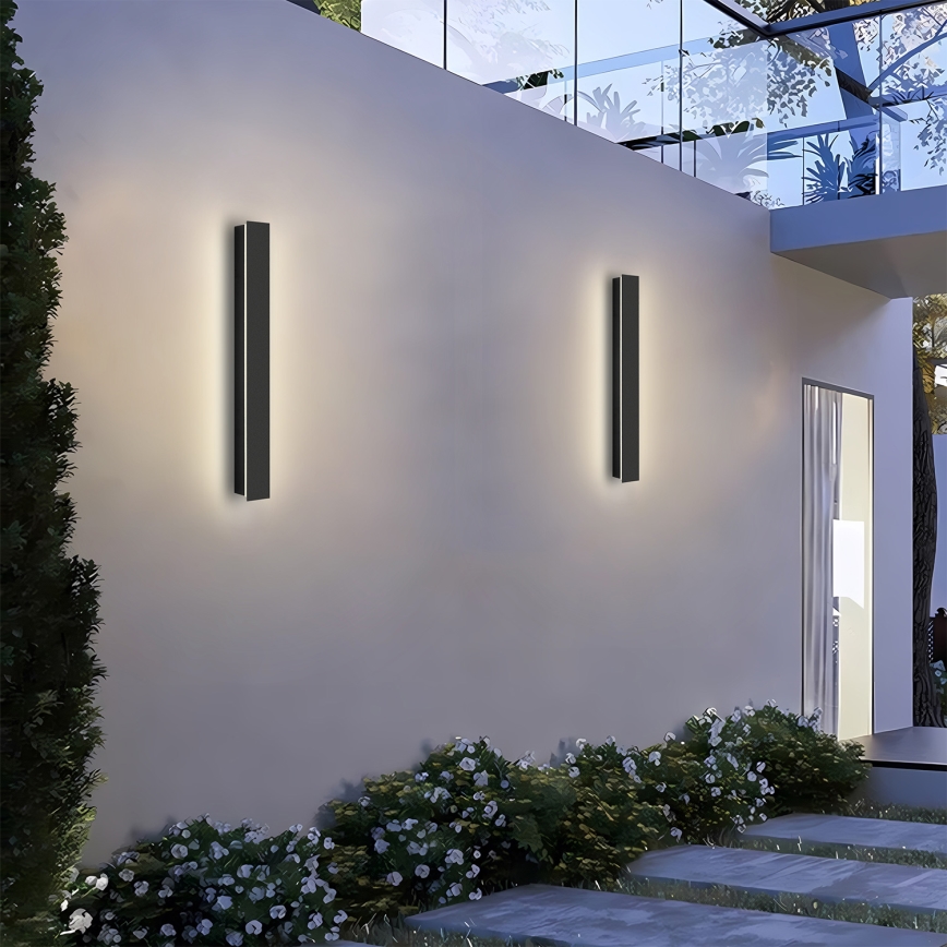 Brilagi - Aplique de parede LED para exterior LINEAR LED/12W/230V 3000K IP65 50 cm preto IRC 90