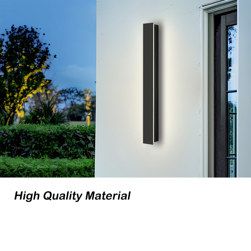 Brilagi - Aplique de parede LED para exterior LINEAR LED/12W/230V 3000K IP65 50 cm preto IRC 90