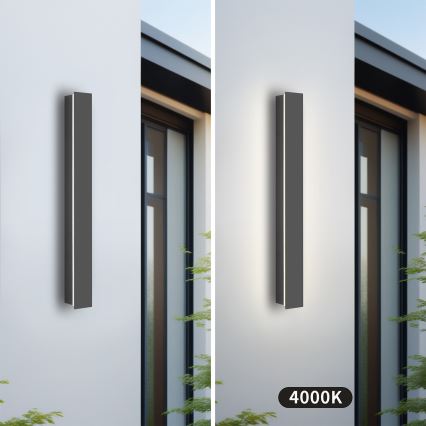 Brilagi - Aplique de parede LED para exterior LINEAR LED/12W/230V 4000K IP65 50 cm antracite CRI 90