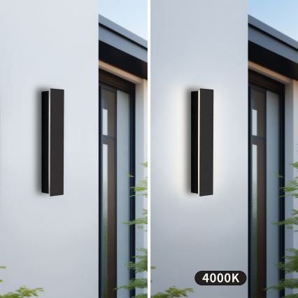 Brilagi - Aplique de parede exterior LED LINEAR LED/8W/230V 4000K IP65 30 cm preto CRI 90
