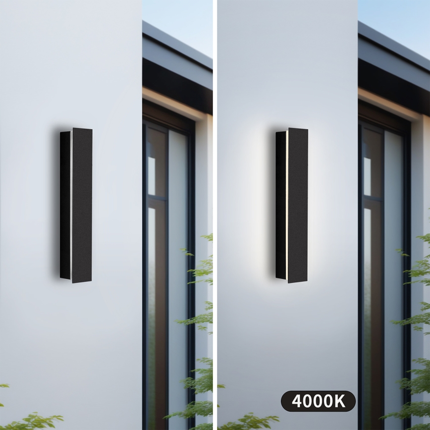 Brilagi - Aplique de parede exterior LED LINEAR LED/8W/230V 4000K IP65 30 cm preto CRI 90