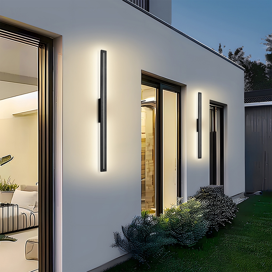Brilagi - Aplique de parede exterior LED LINEO LED/24W/230V 3000K IP65 100 cm preto