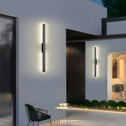 Brilagi - Aplique de parede exterior LED LINEO LED/24W/230V 3000K IP65 100 cm preto