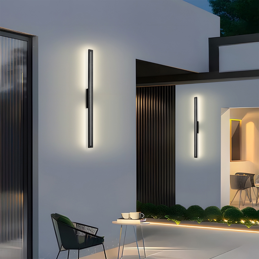 Brilagi - Aplique de parede exterior LED LINEO LED/24W/230V 3000K IP65 100 cm preto