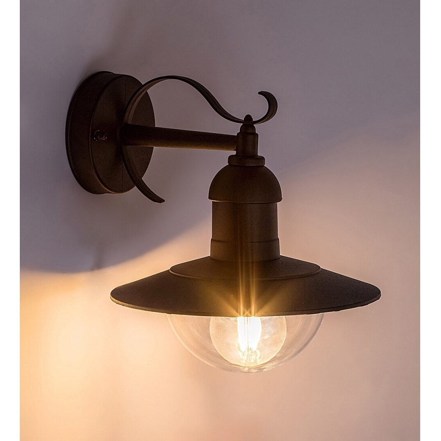 Brilagi - Aplique de parede exterior MOLDE 1xE27/60W/230V IP44 preto