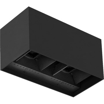 Brilagi - Aplique de Parede Externo LED DOUBLE CUBE LED/12W/230V preto IP65