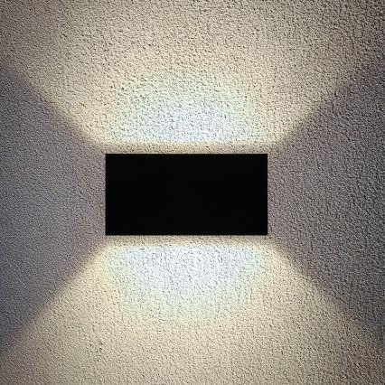 Brilagi - Aplique de Parede Externo LED DOUBLE CUBE LED/12W/230V preto IP65