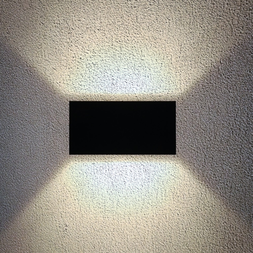 Brilagi - Aplique de Parede Externo LED DOUBLE CUBE LED/12W/230V preto IP65
