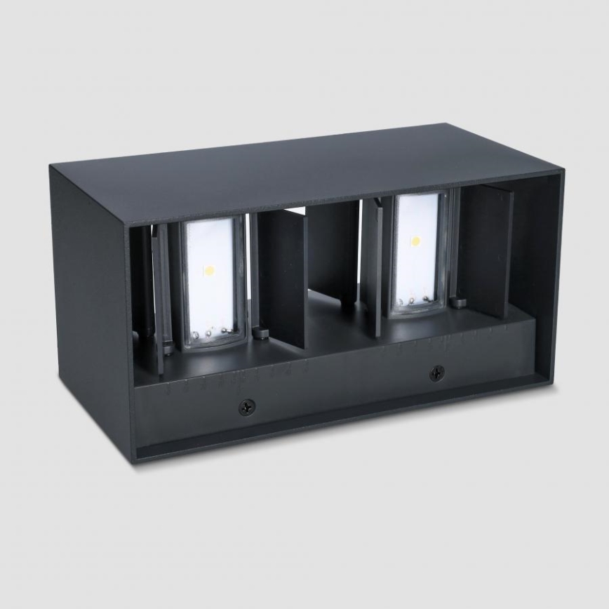Brilagi - Aplique de Parede Externo LED DOUBLE CUBE LED/12W/230V preto IP65