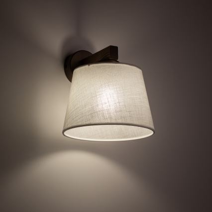 Brilagi - Aplique de parede LATTE 1xE27/60W/230V pinho/branco