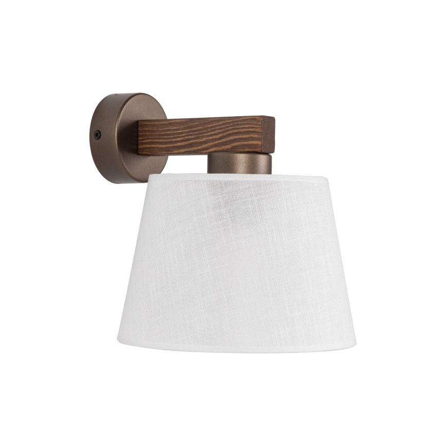 Brilagi - Aplique de parede LATTE 1xE27/60W/230V pinho/branco