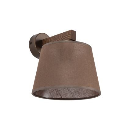Brilagi - Aplique de parede LATTE 1xE27/60W/230V pinho/castanho