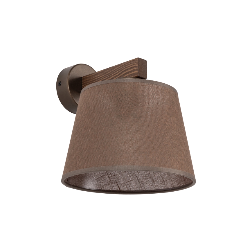 Brilagi - Aplique de parede LATTE 1xE27/60W/230V pinho/castanho