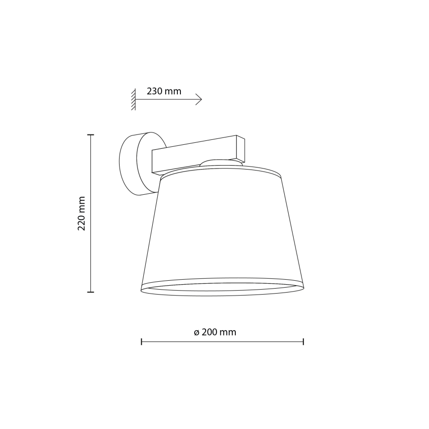 Brilagi - Aplique de parede LATTE 1xE27/60W/230V pinho/castanho