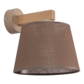 Brilagi - Aplique de parede LATTE SABIA 1xE27/60W/230V pinheiro/castanho