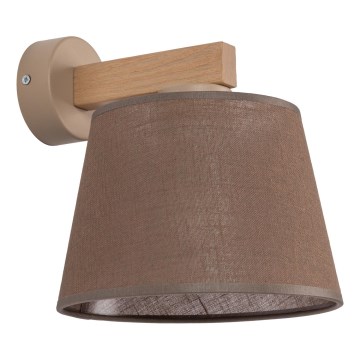 Brilagi - Aplique de parede LATTE SABIA 1xE27/60W/230V pinheiro/castanho
