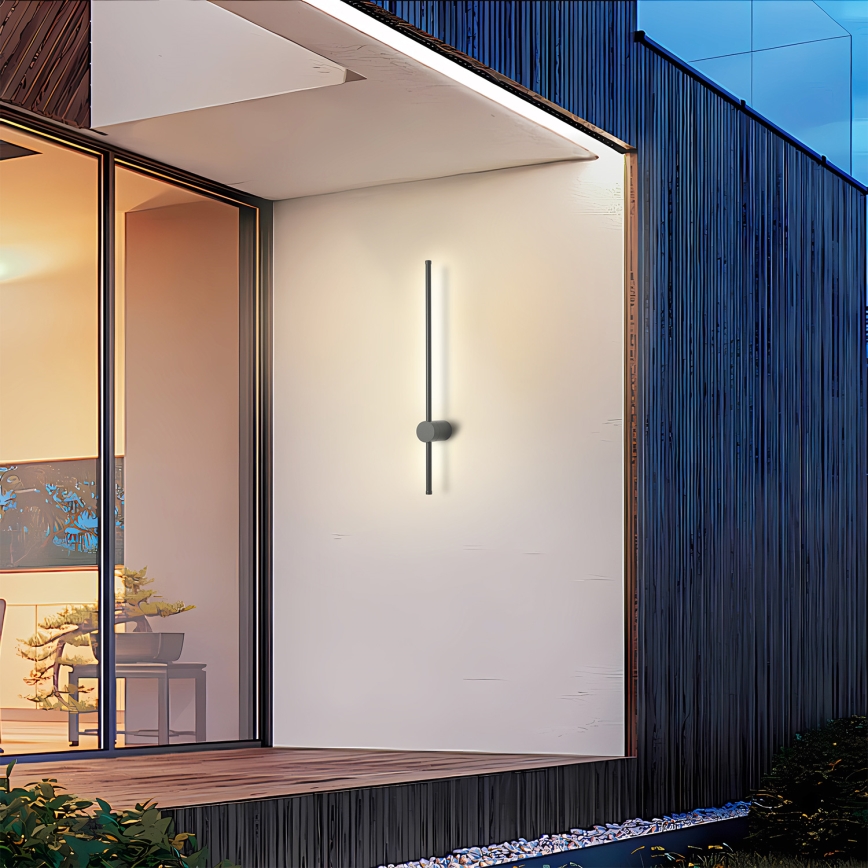 Brilagi - Aplique de parede exterior LED AURA LED/12W/230V 4000K IP54 65 cm antracite