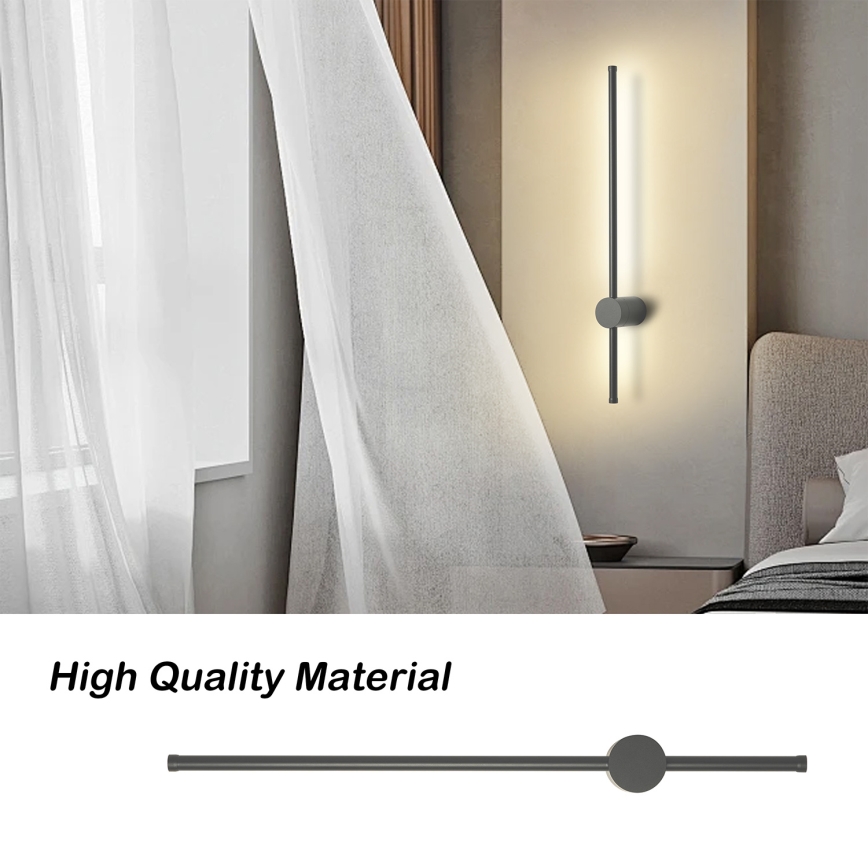 Brilagi - Aplique de parede exterior LED AURA LED/12W/230V 4000K IP54 65 cm antracite