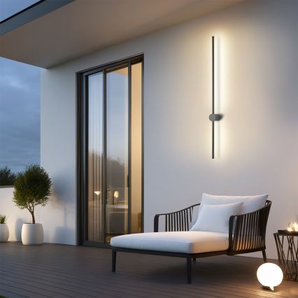 Brilagi - Aplique de parede LED para exterior AURA LED/20W/230V 3000K IP54 97 cm antracite