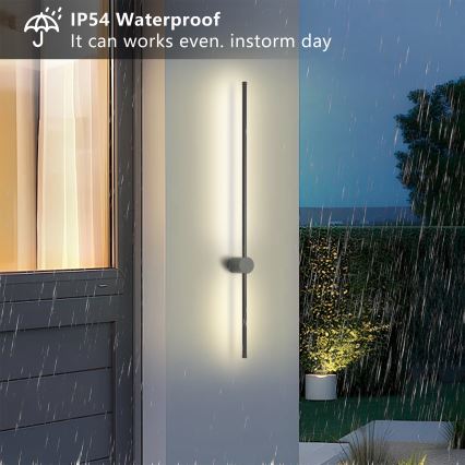 Brilagi - Aplique de parede LED para exterior AURA LED/20W/230V 3000K IP54 97 cm antracite