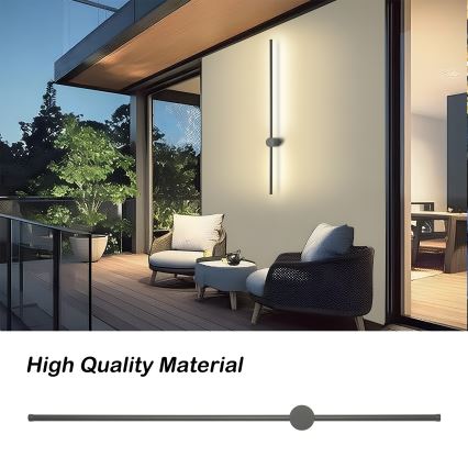 Brilagi - Aplique de parede LED para exterior AURA LED/20W/230V 3000K IP54 97 cm antracite