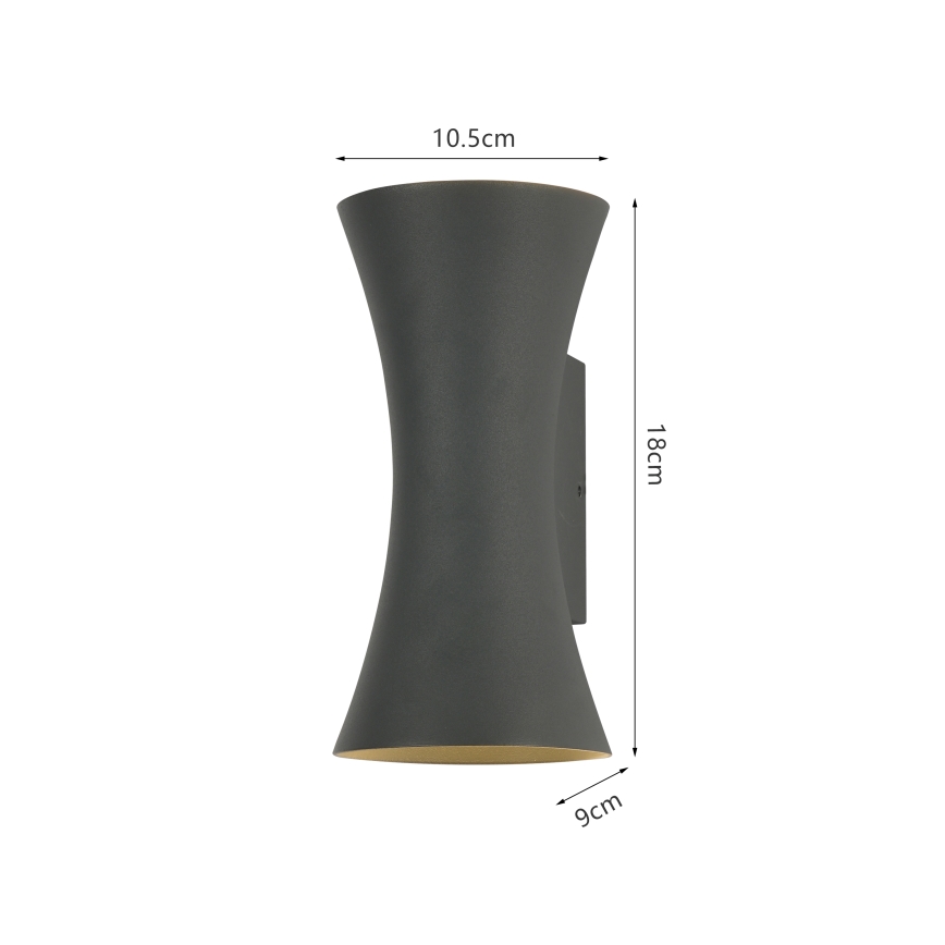 Brilagi - Aplique de parede LED para exterior BICON LED/10W/230V antracite IP44