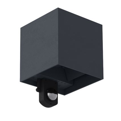 Brilagi - Aplique de parede LED para exterior com sensor CUBE LED/6W/230V antracite IP65