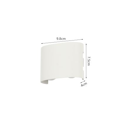 Brilagi - Aplique de parede LED para exterior FLAREBOX LED/4W/230V branco IP65