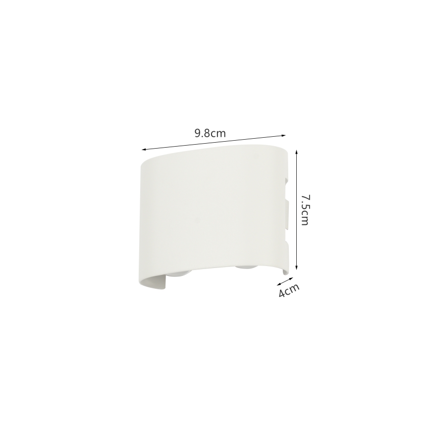 Brilagi - Aplique de parede LED para exterior FLAREBOX LED/4W/230V branco IP65