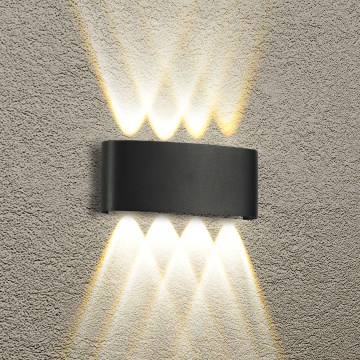 Brilagi - Aplique de parede LED para exterior FLAREBOX LED/8W/230V preto IP65