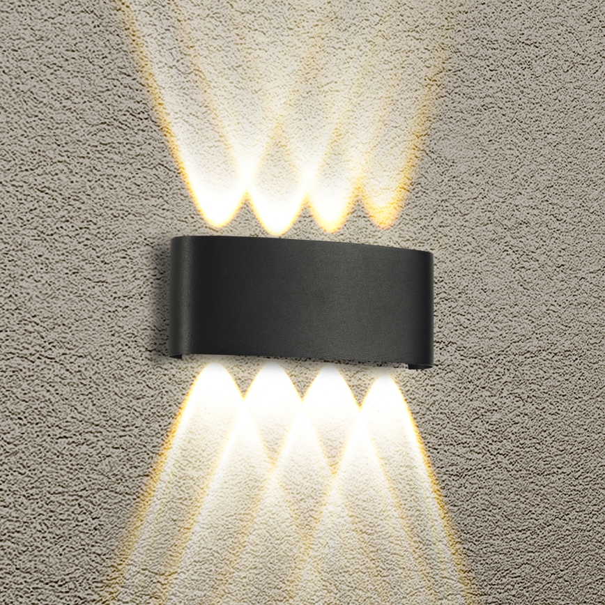 Brilagi - Aplique de parede LED para exterior FLAREBOX LED/8W/230V preto IP65